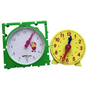 Learning Clocks for Kids - Green and Yellow